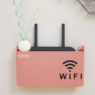 Wall Hanging Wireless Wifi Router Shelf Storage Organizer Box for Home Decor