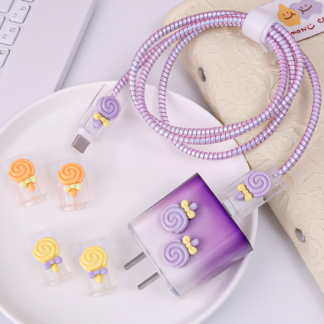 3D Lollipop Gradient Color Charger Case