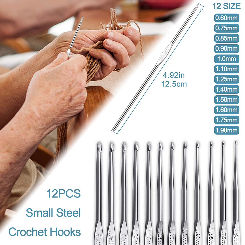 53PCS DIY Crochet Hook Kit Weaving Knitting Set with Storage Bag - Image 4