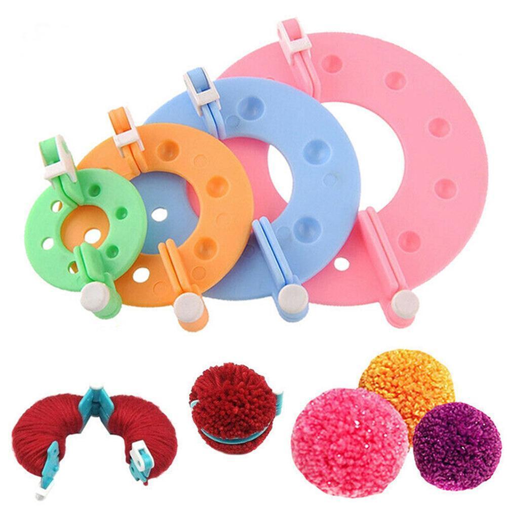 8PCS 4 Sizes Wool Plush Pompon Ball Maker Knitted Tools Yarn Set - Image 3