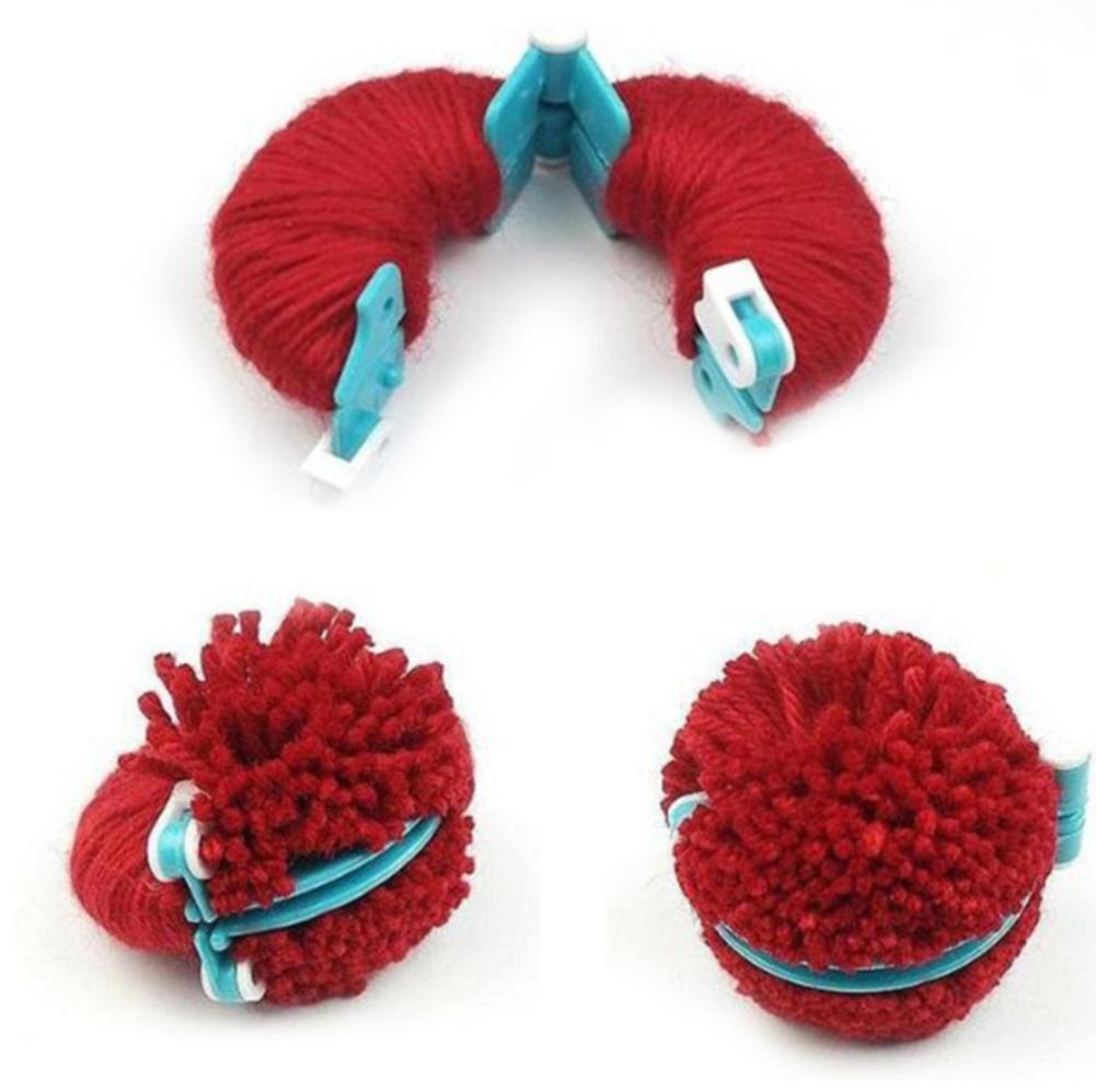 8PCS 4 Sizes Wool Plush Pompon Ball Maker Knitted Tools Yarn Set - Image 5