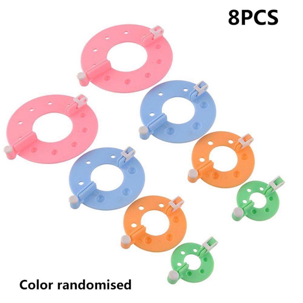 8PCS 4 Sizes Wool Plush Pompon Ball Maker Knitted Tools Yarn Set - Image 6