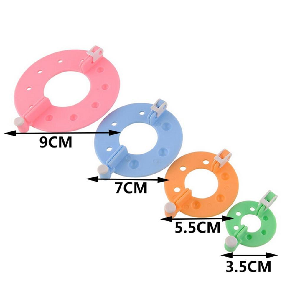 8PCS 4 Sizes Wool Plush Pompon Ball Maker Knitted Tools Yarn Set - Image 7