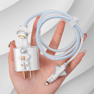 Adorable Cartoon Astronaut Charger Case