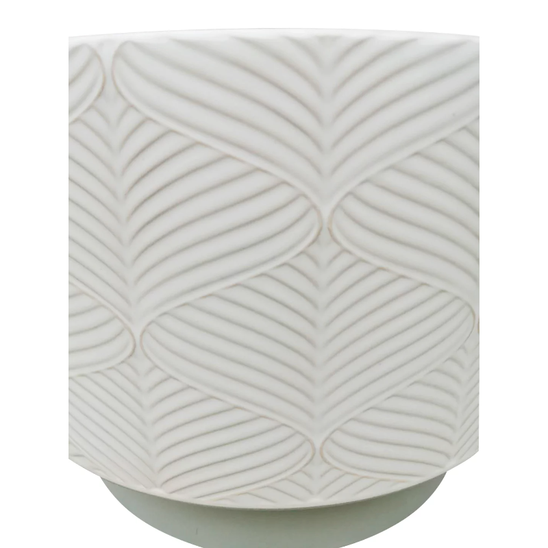 11-Inch Kennewick Ivory White Ceramic Planter With Stand for Indoor Plants Flower Pots - Image 6