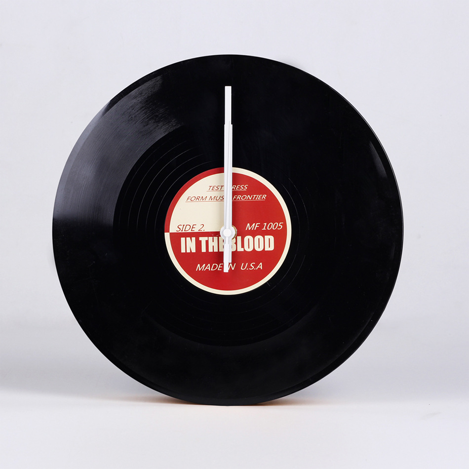 Black Vinyl Record Retro Creative Wall Clock - Image 4