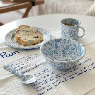 Decor Splash Blue Ink Dinnerware Set, 4PCS/Set