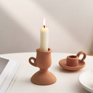 Nordic Style Decorative Ceramic Cup-shaped Candle Holder Home Decoration