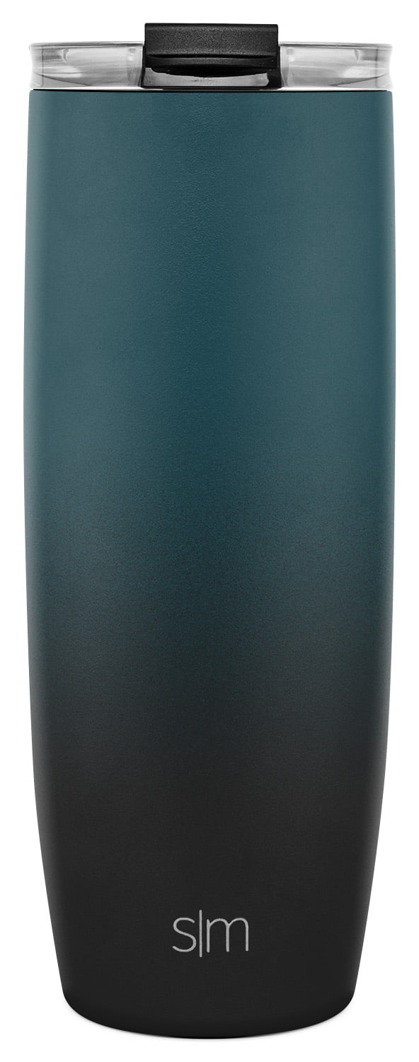 Fashionable Ombre Travel Stainless Steel Tumbler with Flip Lid and Straw - Image 3