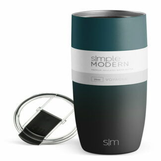 Fashionable Ombre Travel Stainless Steel  Tumbler with Flip Lid and Straw