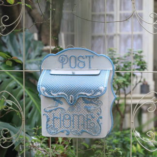 Retro Style With Bird Pattern Garden Wall Mounted Metal Mailbox