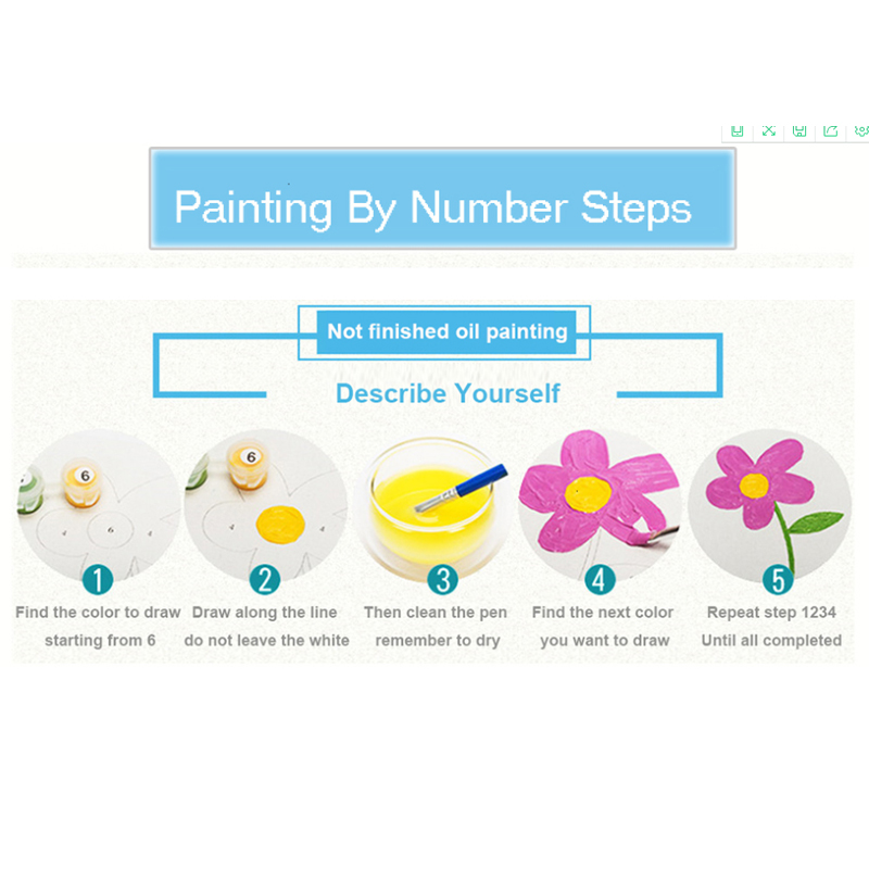 60×75cm Butterfly Leaf House Painting By Numbers - Image 5