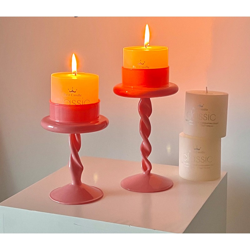 Romantic Glass Candlestick Candle Cup Decoration - Image 3