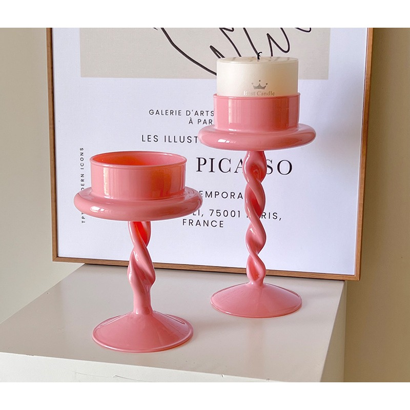 Romantic Glass Candlestick Candle Cup Decoration - Image 4