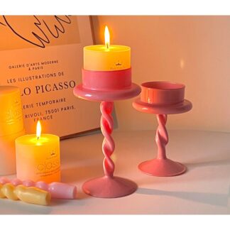 Romantic Glass Candlestick Candle Cup Decoration