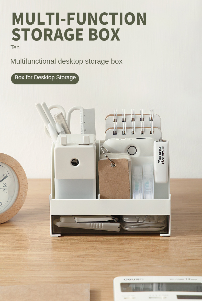 Desktop Storage Box Desk Stationery Organizer - Image 2