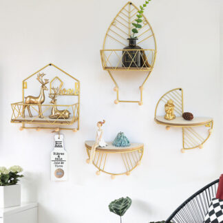 Home Decoration Wall Mount Gold Wall Display