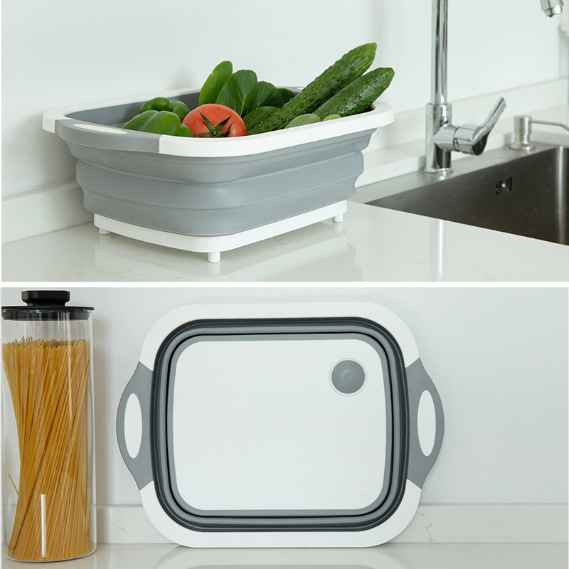 Household Folding Vegetable Basin Chopping Board - Image 2