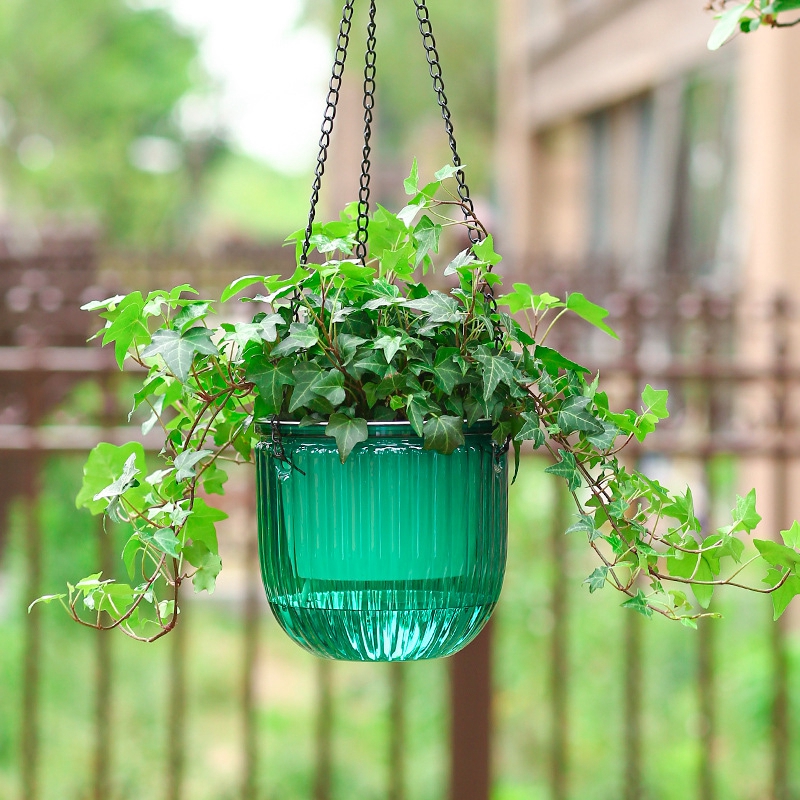 Hydroponic Self Watering Hanging Plastic Flowerpot Planter - Image 5
