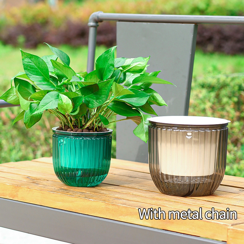 Hydroponic Self Watering Hanging Plastic Flowerpot Planter - Image 6