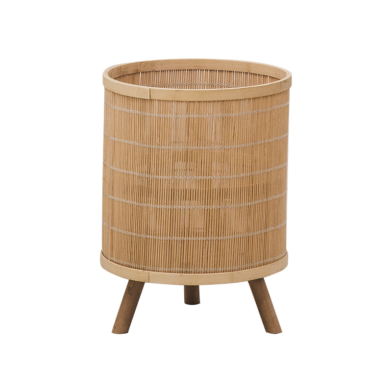 Indoor Simple Rattan Woven Storage Flower Plants Stand - Image 3