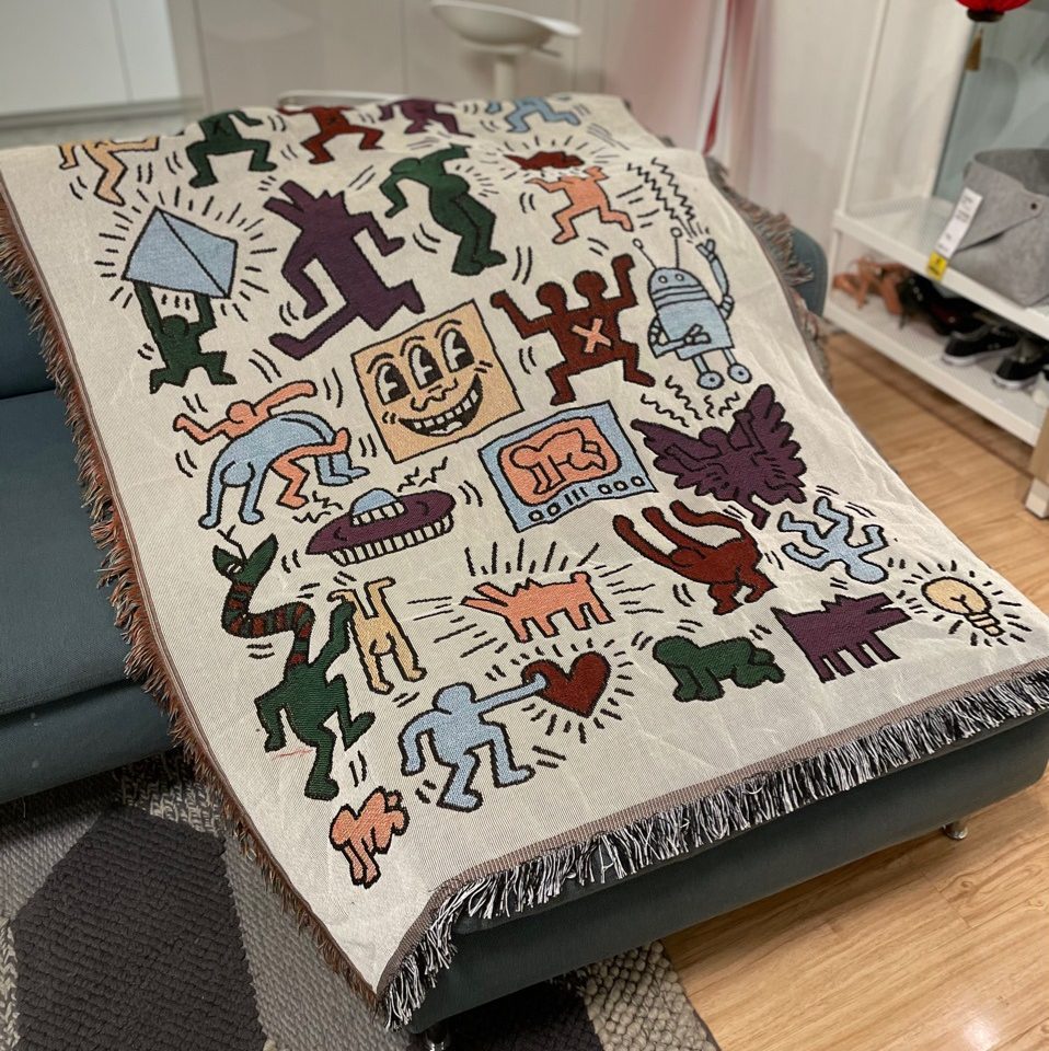 Messy Puzzle Throw Sofa Blanket Covers For Home Sodda Decorations