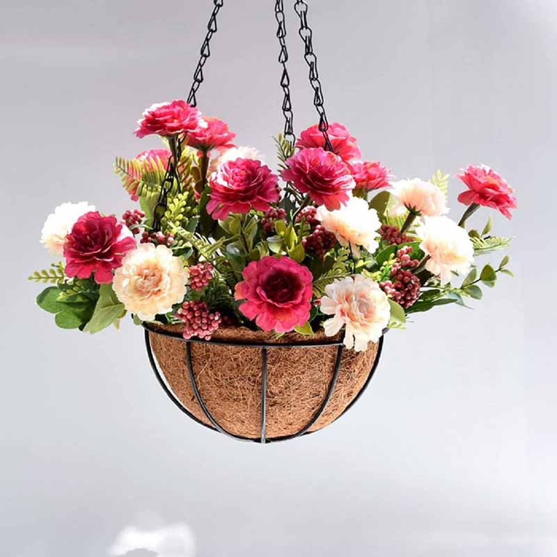 Metal Hanging Basket For Plants Flower Garden Pot - Image 6