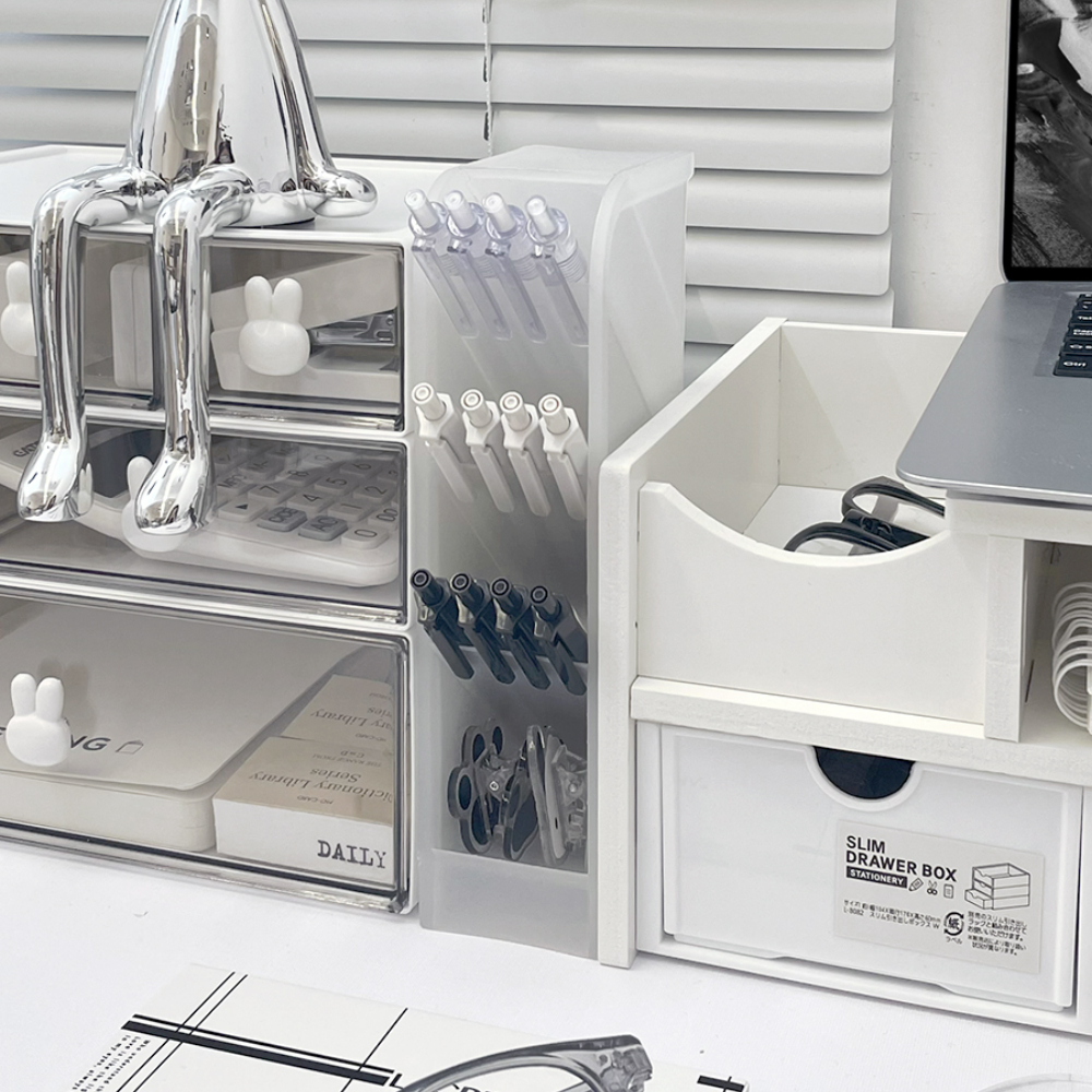 Minimalist Oblique Pen Holder Storage Box Organizer - Image 2