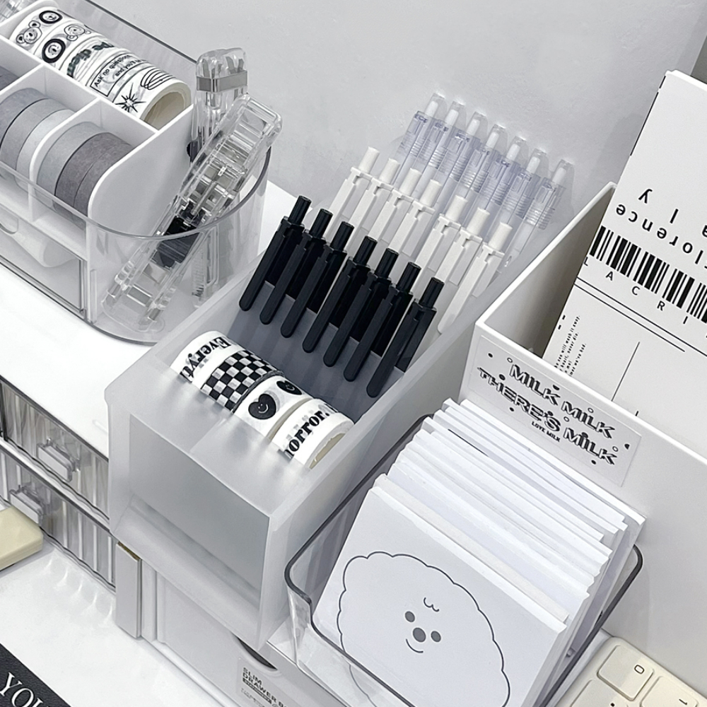 Minimalist Oblique Pen Holder Storage Box Organizer - Image 3