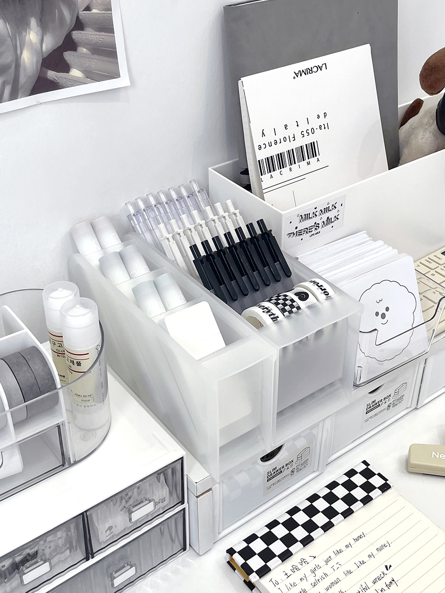 Minimalist Oblique Pen Holder Storage Box Organizer - Image 4