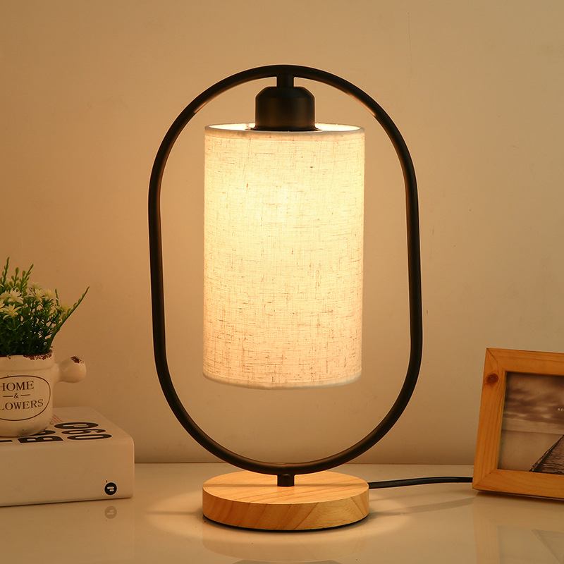 Nordic Style Solid Wood LED Table Lamp Dimming Night Light - Image 3