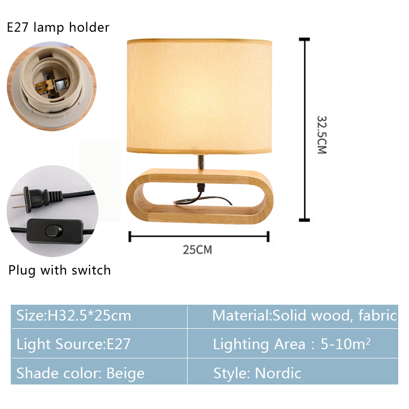 Nordic Wooden Creative Modern LED Table Lamp - Image 6