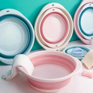 Portable Basin Silicone Folding Wash Basin Multipurpose Collapsible Bucket