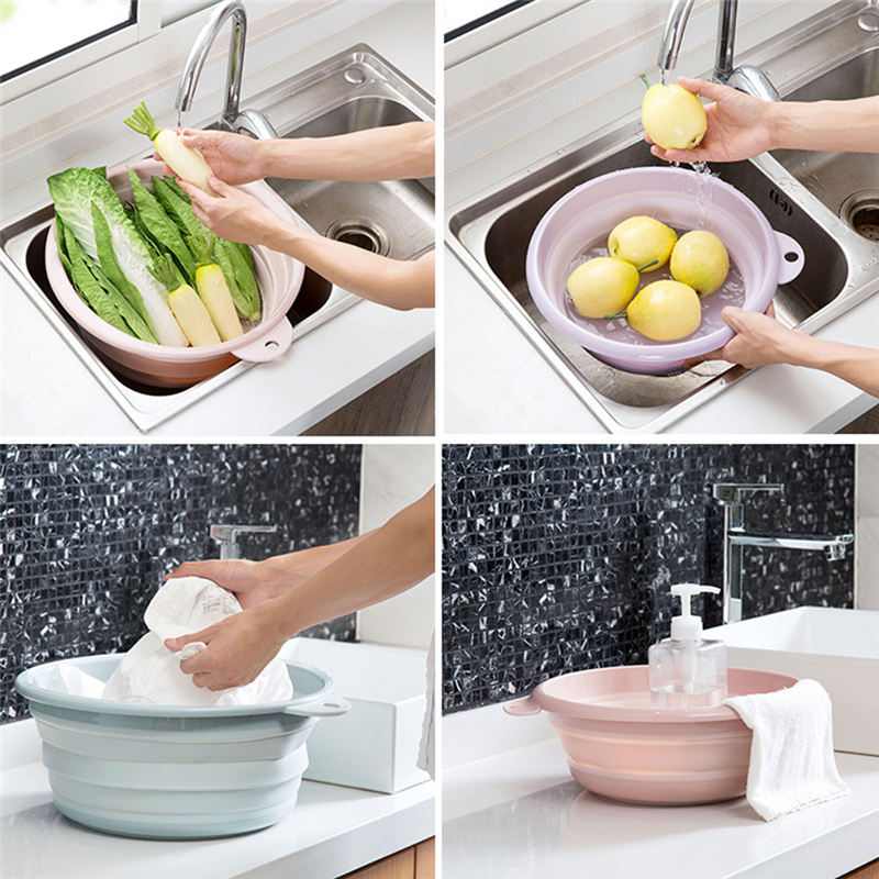 Portable Bathroom Folding Bucket Foldable Basin Tourism Outdoor - Image 4