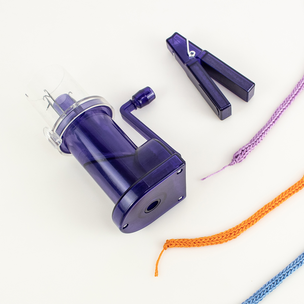 Portable Hand Knitting Machine Embellishment Knit Loom with Hand Crank Accessories - Image 2