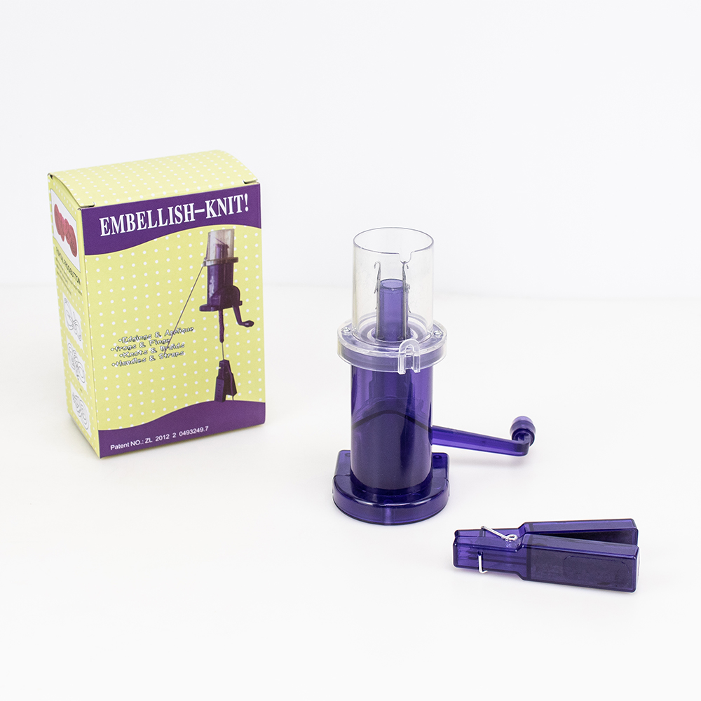 Portable Hand Knitting Machine Embellishment Knit Loom with Hand Crank Accessories - Image 3