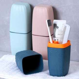 Portable Toothbrush Toothpaste Holder Case Cup Box