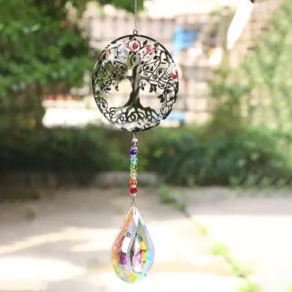 Life of Tree Hanging Crystal Wind Chimes Sun Catcher