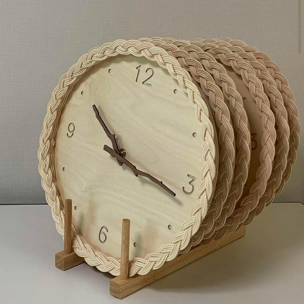 European Style Rattan Round Silent Wall Clock Non-Ticking Operated Clock - Image 5