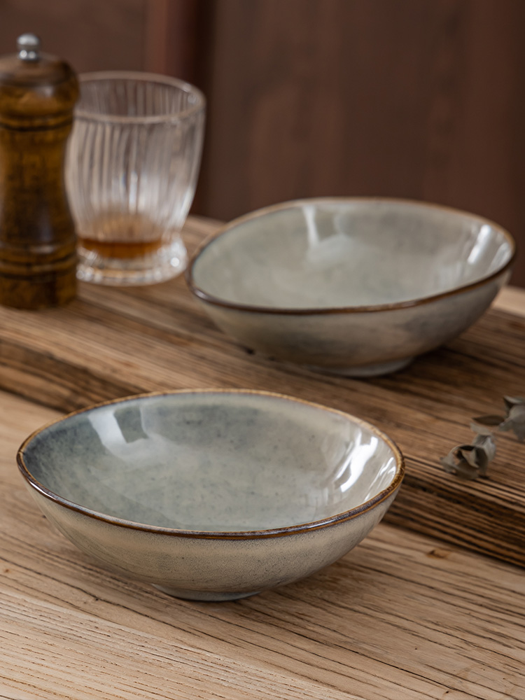 Soild Pastoral Style Retro Ceramics Vegetable Bowl - Image 2