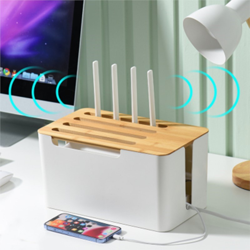 WiFi Router Storage Box Wire Cable Storage Case Organizer Box For Household - Image 2