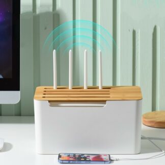 WiFi Router Storage Box Wire Cable Storage Case Organizer Box For Household