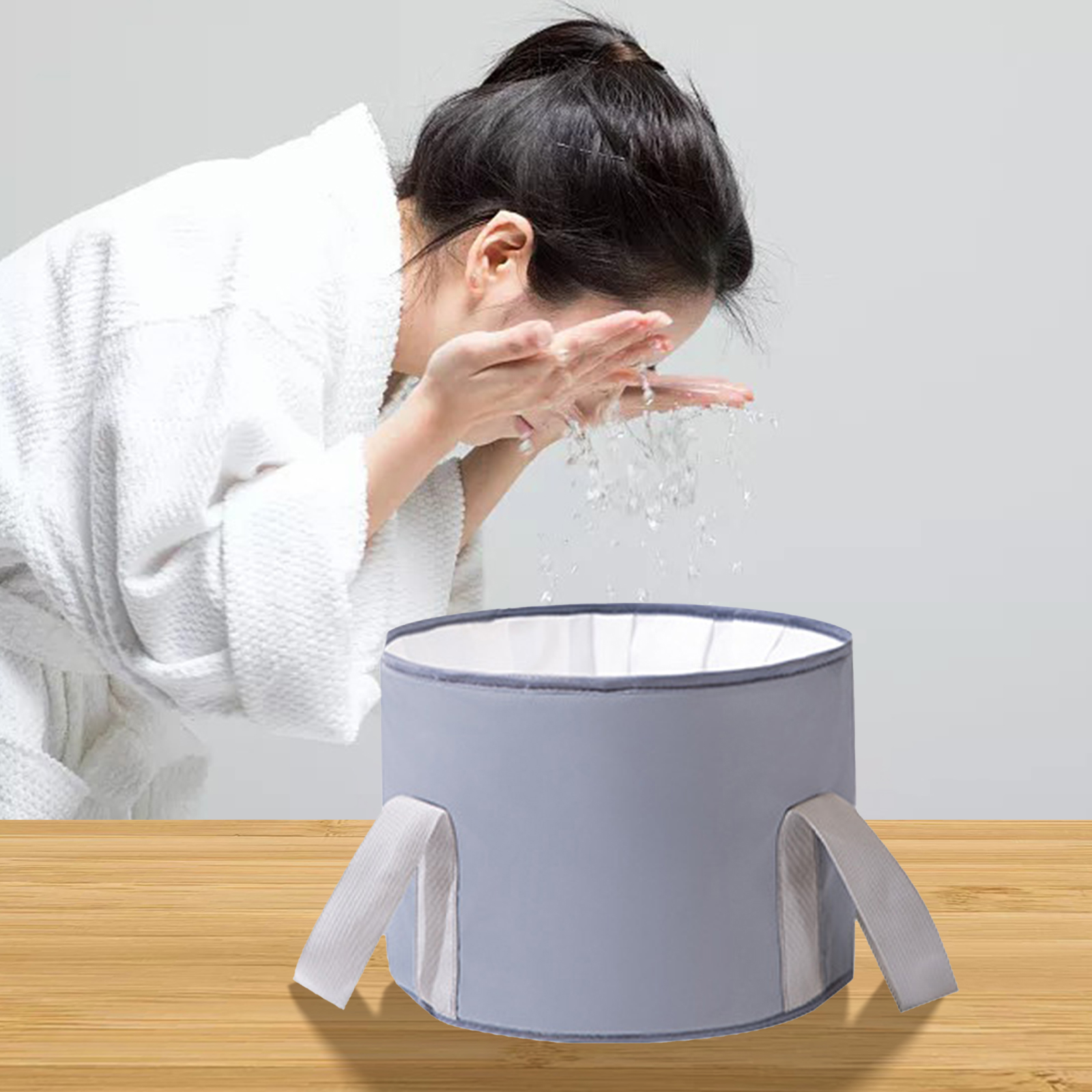 Foldable Foot Tub Portable Bath Bag Wash Basin Water Bucket - Image 3