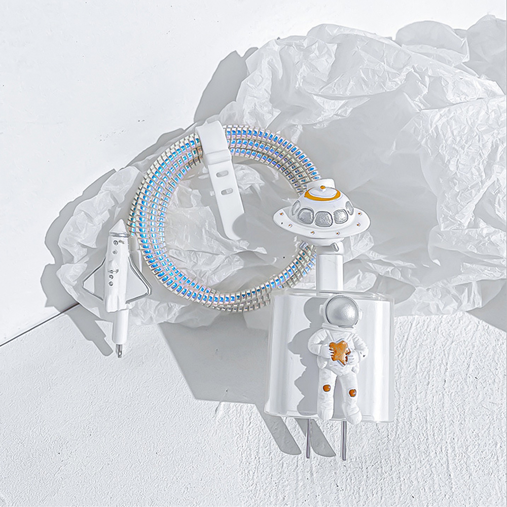 Adorable Cartoon Astronaut Charger Case - Image 2