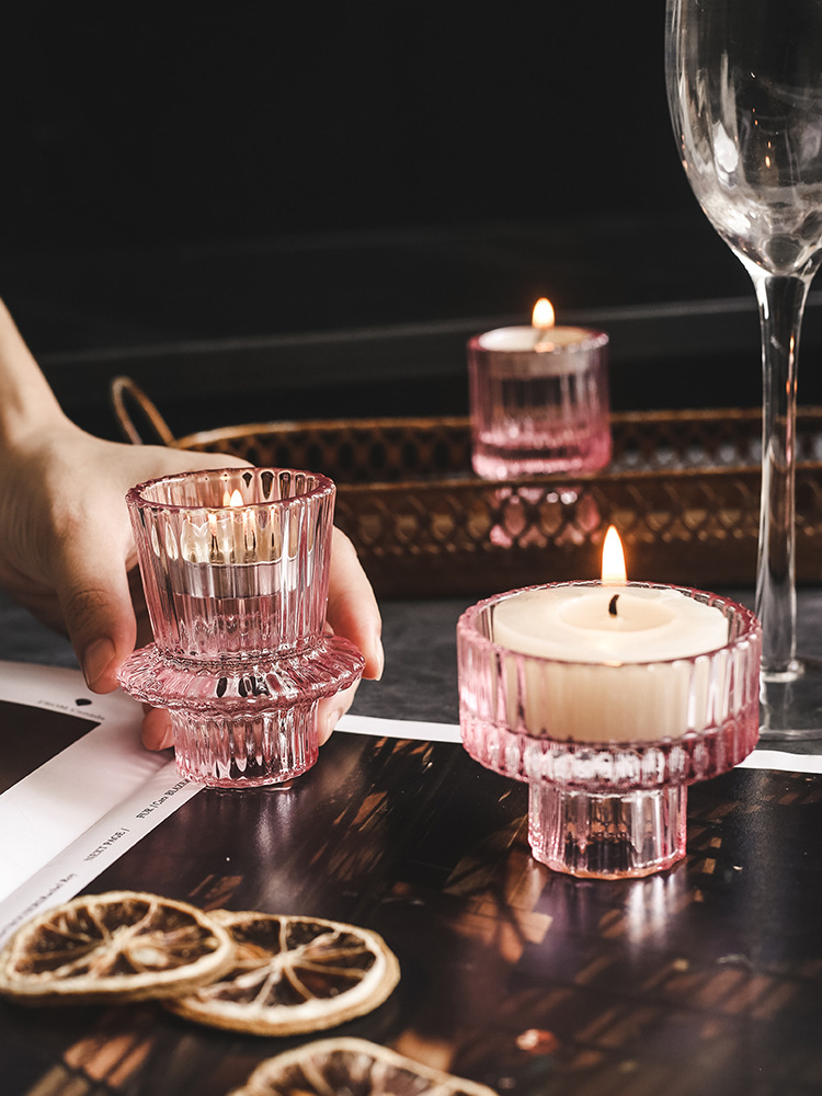 3PCS Classic Dual Purpose Glass Candlestick Holders for Home Decoration - Image 5