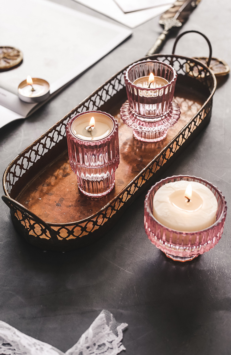 3PCS Classic Dual Purpose Glass Candlestick Holders for Home Decoration - Image 4