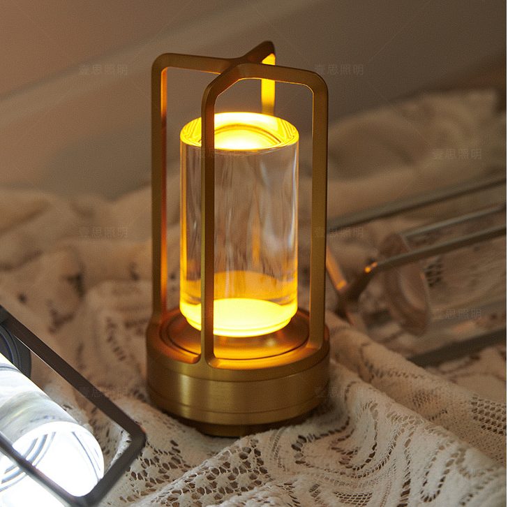 2000Mah Rechargeable Cross Table Lamp Desktop Night Light Touch Light USB Camping Light Outdoor Home