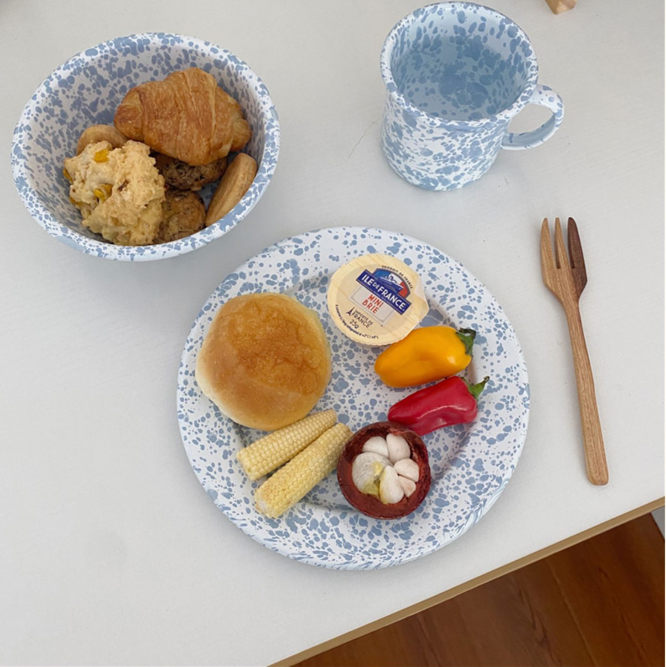 Decor Splash Blue Ink Dinnerware Set, 4PCS/Set - Image 3