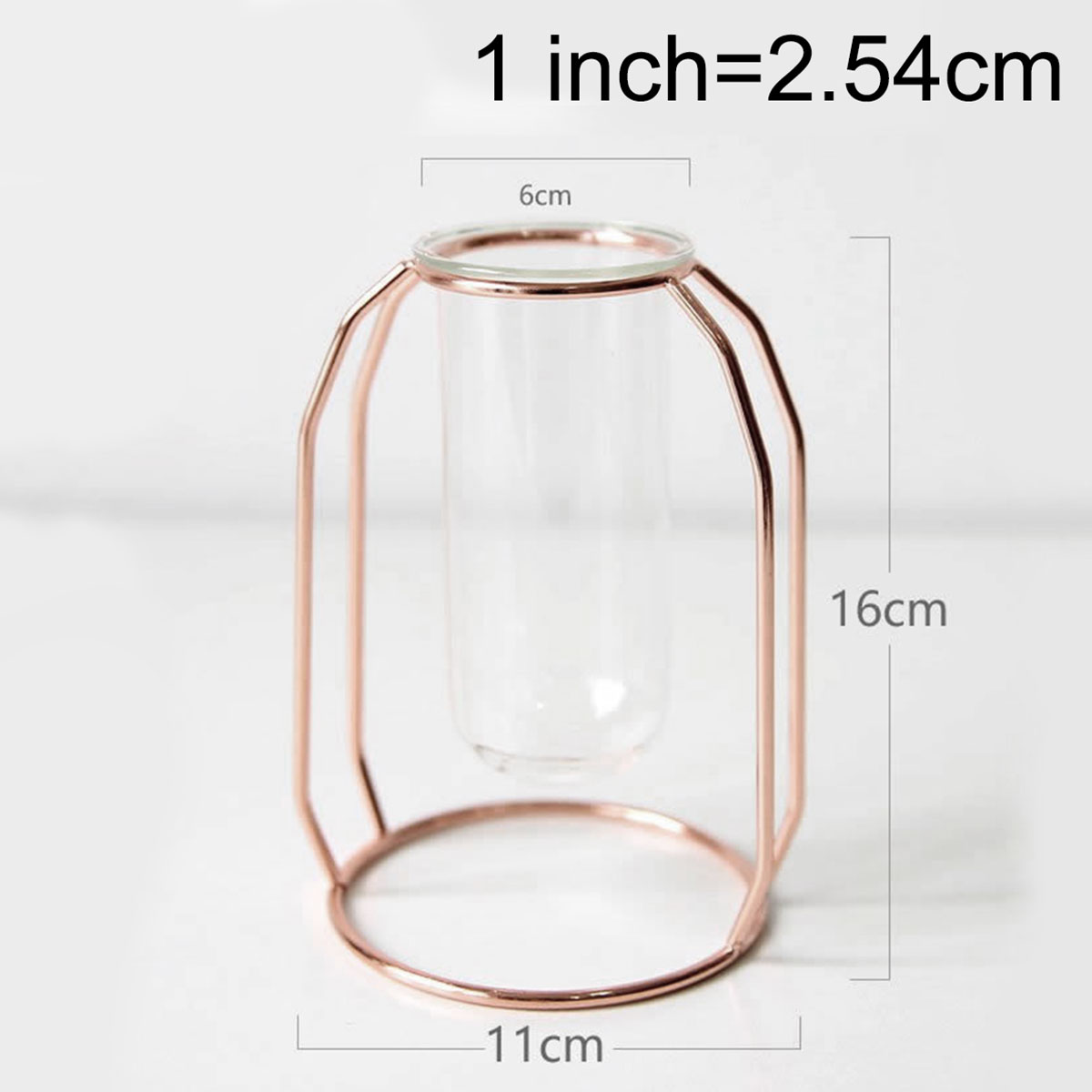 2PCS Hydroponic Golden Iron Line Glass Vase - Image 3