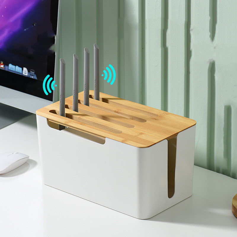 WiFi Router Storage Box Wire Cable Storage Case Organizer Box For Household - Image 3